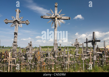 Lithuania (Baltic States), Siauliai, Siauliai county, the crosses hill Stock Photo