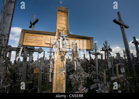 Lithuania (Baltic States), Siauliai, Siauliai county, the crosses hill Stock Photo