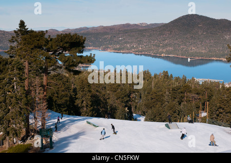 United States, California, Big Bear Lake, ski resort Stock Photo