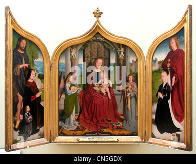 Triptych of the Sedano famillle by Gerard DAVID 1450 - 1523 Belgian Belgium Dutch Netherlands Stock Photo