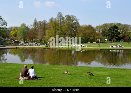 Germany, Hamburg, European Green Capital 2011, 15% of the city is covered with green areas, Planten un Blomen park, romantic Stock Photo