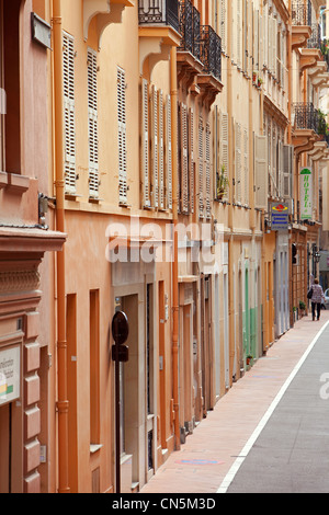 Principality of Monaco, Monaco, La Condamine district, rue de la Turbie Stock Photo