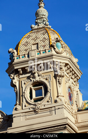 Principality of Monaco, Monaco, Monte Carlo, Societe des Bains de Mer de Monaco, Place du Casino (Casino square), Casino, Stock Photo