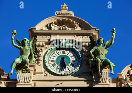 Principality of Monaco, Monaco, Monte Carlo, Societe des Bains de Mer de Monaco, Place du Casino (Casino square), Casino, Stock Photo