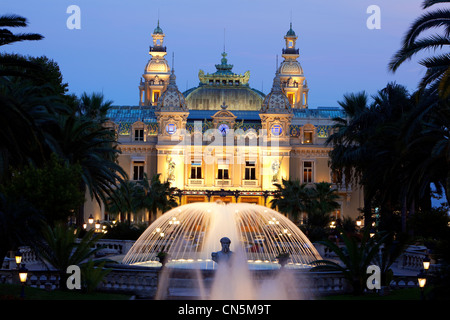 Principality of Monaco, Monaco, Monte Carlo, Societe des Bains de Mer de Monaco, Place du Casino (Casino square), Casino, Stock Photo