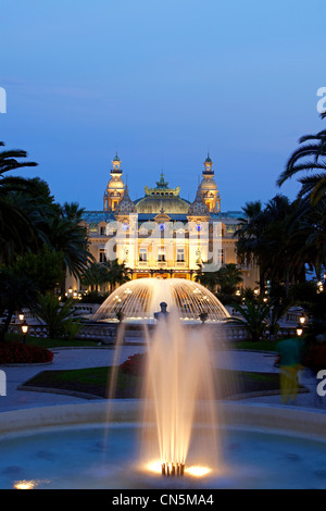 Principality of Monaco, Monaco, Monte Carlo, Societe des Bains de Mer de Monaco, Place du Casino (Casino square), Casino, Stock Photo