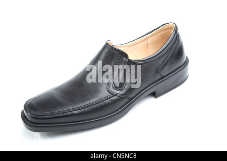 black man's shoes isolated on a white background Stock Photo