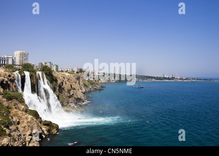 Turkey, Mediterranean region, Turquoise Coast, Pamphylia, Antalya, Duden Selalesi waterfalls Stock Photo