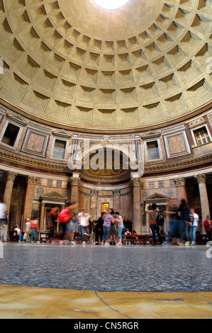 Italy Rome old town interior of Pantheon at Piazza della Rotanda Stock Photo