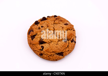 Single american cookie isolated on the white Stock Photo