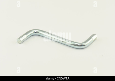 tool mini allen key s shaped for ease of use taken on a white background Stock Photo