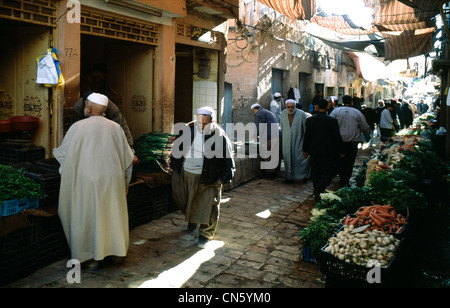 Algeria, Sahara, M'zab Valley, listed as World Heritage by UNESCO, Ghardaia, alley of the old souk of the old town Stock Photo