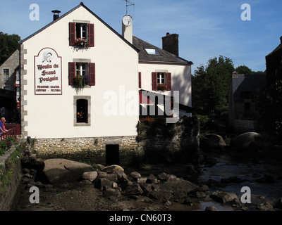 Moulin du Grand Poulguin,Pont-Aven on the Aven river,Finistere,Brittany,Bretagne,France Stock Photo