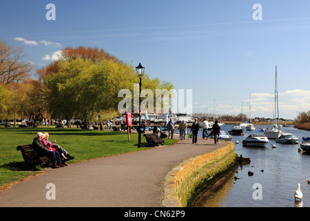 Christchurch town, river Stour, marina, Dorset, England Stock Photo