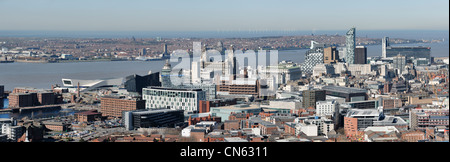 Panoramic Liverpool city centre skyline Stock Photo