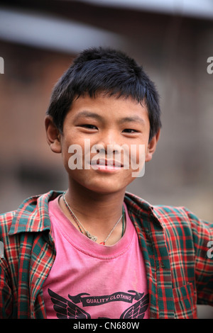 Nepali rural boy Nepal Stock Photo