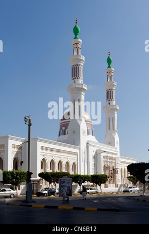 Tripoli. Libya. View of the modern Mawlai Muhammad mosque which is centrally located in Tripoli on Al Jamahirriyah Street. Stock Photo
