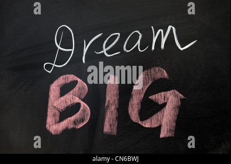 Chalk drawing - Dream big Stock Photo