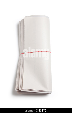 Blank Newspaper Roll With White Background Blank Newspaper Roll With White Background