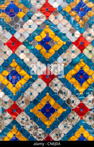 The Glass texture with multi colorful . Stock Photo