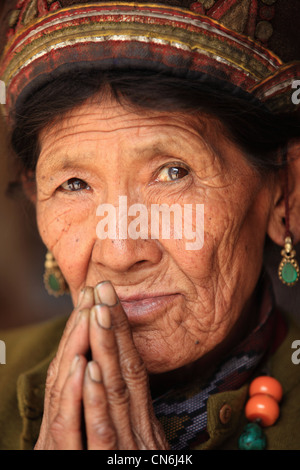 Nepali rural Tamang woman Nepal Stock Photo