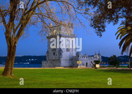 Torre de Belem Lisboa Portugal rio tejo Stock Photo