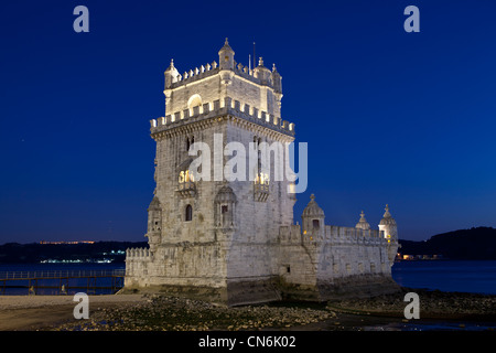 Torre de Belem Lisboa Portugal rio tejo Stock Photo