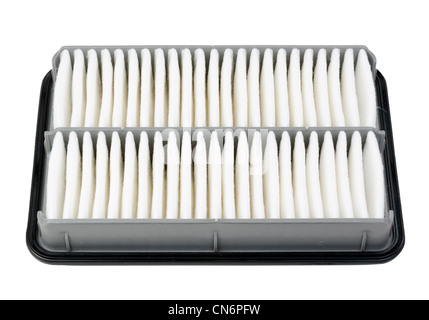 Car air filter isolated on white background Stock Photo