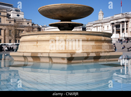 Fountains in Trafalgar Square, London, switched off because of drought Stock Photo