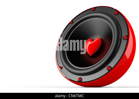 3d render of love speaker concept Stock Photo