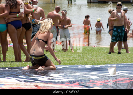 Bud Light Slip and Slide Stock Photo