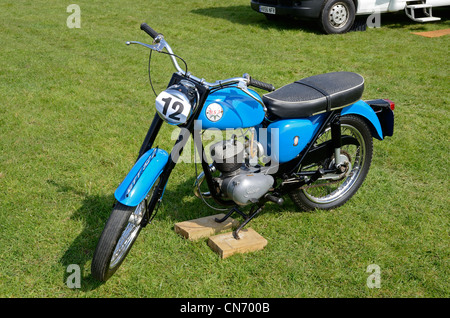 A vintage BSA motorcycle at a rally near redruth in cornwall, uk Stock Photo