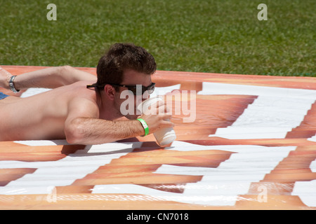 Bud Light Slip and Slide Stock Photo