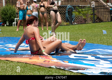 Bud Light Slip and Slide Stock Photo