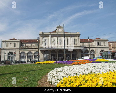 Old Porta Susa railway station, Piazza XVIII Dicembre, Turin, Italy Stock Photo