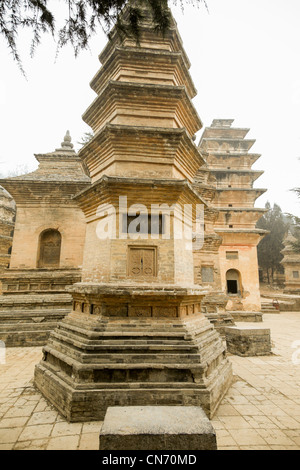 The Pagoda forest at the Shaolin temple Stock Photo