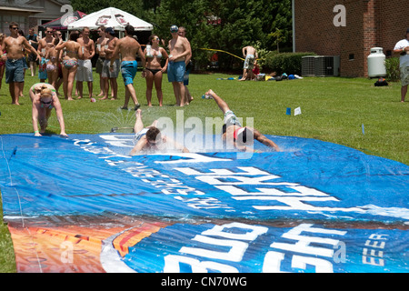 Bud Light Slip and Slide Stock Photo