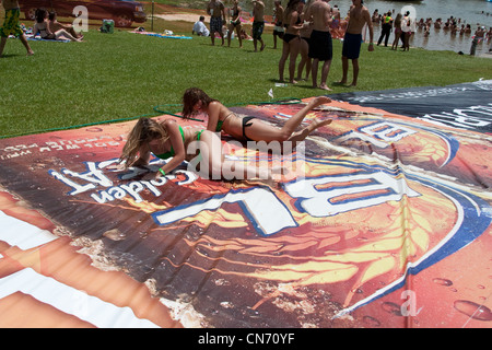 Bud Light Slip and Slide Stock Photo