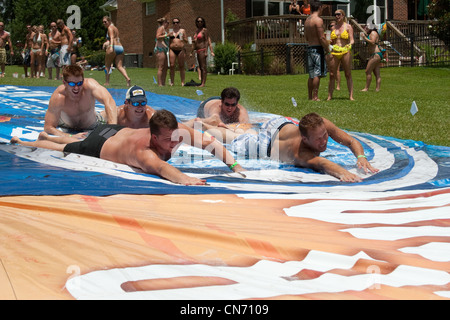 Bud Light Slip and Slide Stock Photo