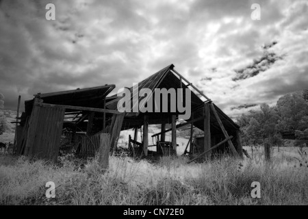 dilapidated farm building near Brogo, NSW Australia Stock Photo