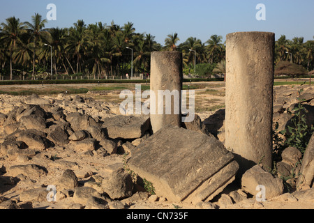 Siedlungsreste der Stadt und Weihrauchhafen Al-Baleed, Unesco Weltkulturerbe, Salalah, Oman Stock Photo