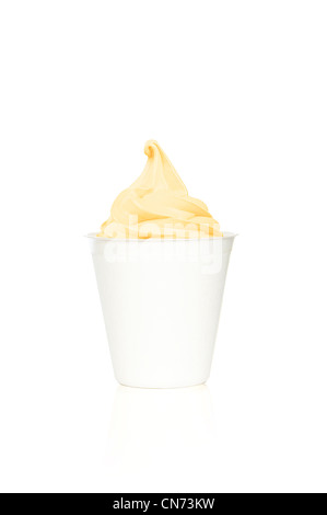 frozen yogurt vanilla Stock Photo