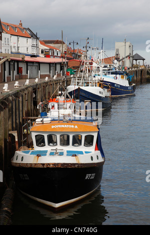 Fishing boats in Whitby, North Yorkshire, England, U.K. Stock Photo