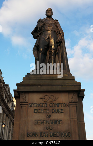 Statue of Spencer Compton (1833 - 1908) in Whitehall, London, England. Stock Photo