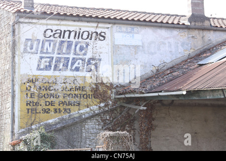 Ghost adverts in France Stock Photo