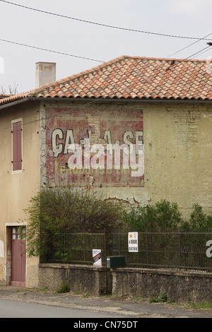 Ghost adverts in France Stock Photo