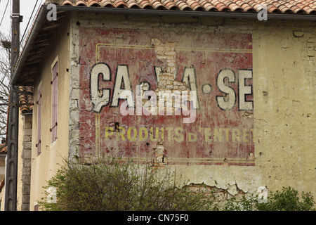 Ghost adverts in France Stock Photo