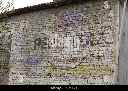 Ghost adverts in France Stock Photo