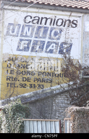 Ghost adverts in France Stock Photo