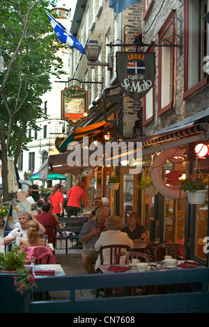 Restaurant on Saint Paul Street, Quebec City, Quebec Stock Photo